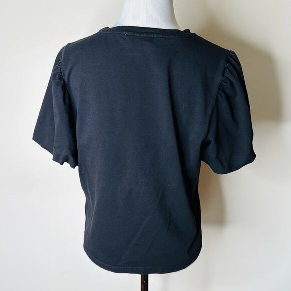 Walter Baker Black Harley Puff Sleeve Top - Picture 7 of 7